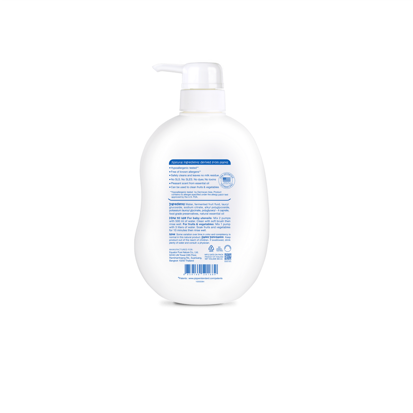 Natural Bottle and Nipple Cleaner | Gentle & Hypoallergenic | Pipper Standard