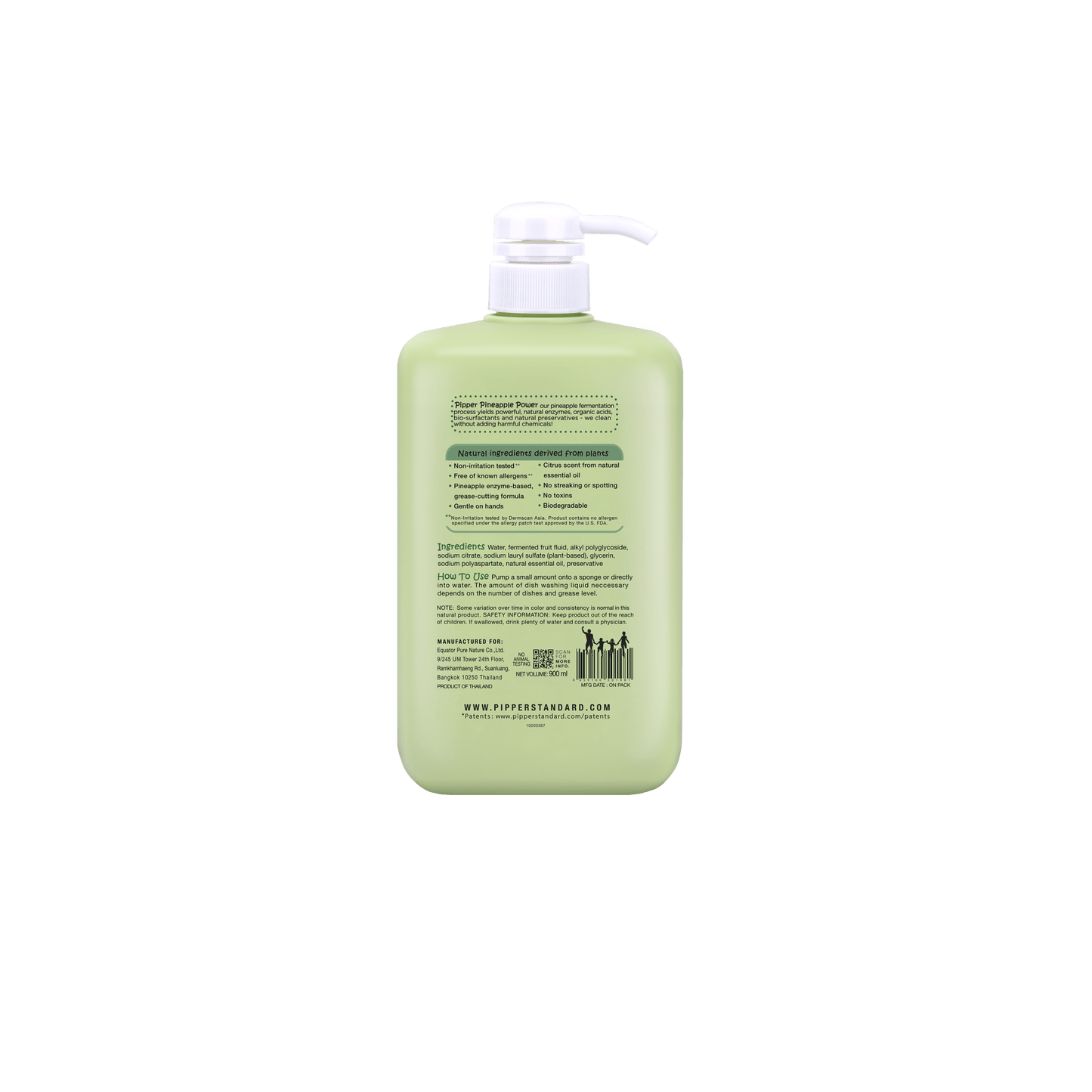 Natural Dishwashing Liquid Soap with Citrus Scent | Pipper Standard
