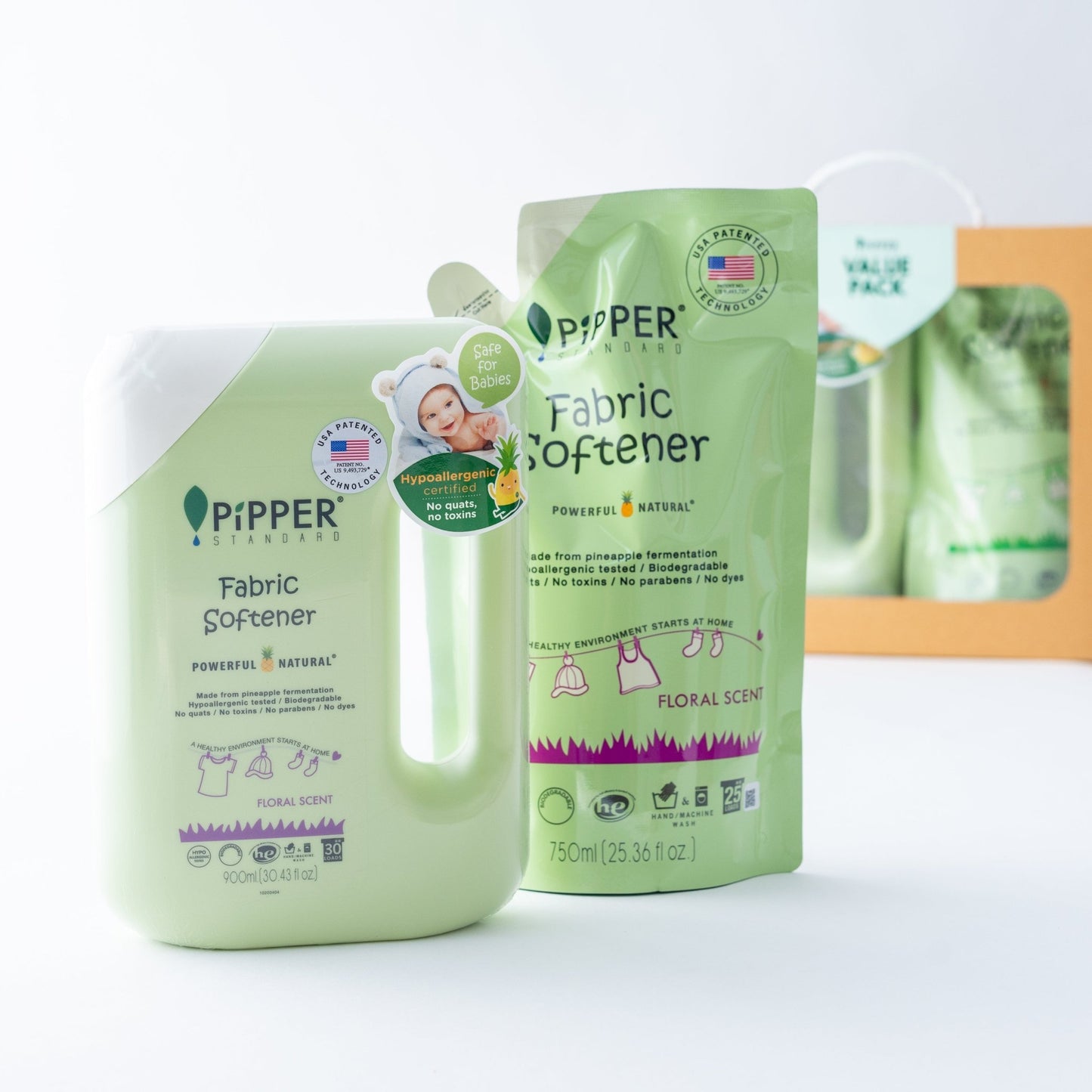 Natural Fabric Softener - Floral scent - value pack