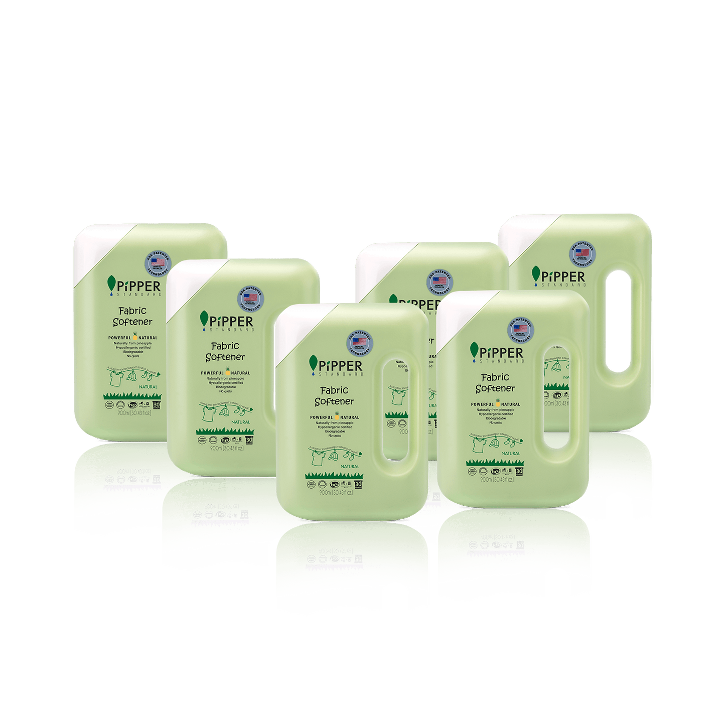 Natural Fabric Softener - Natural scent - Pipper standard - 6 pc bundle
