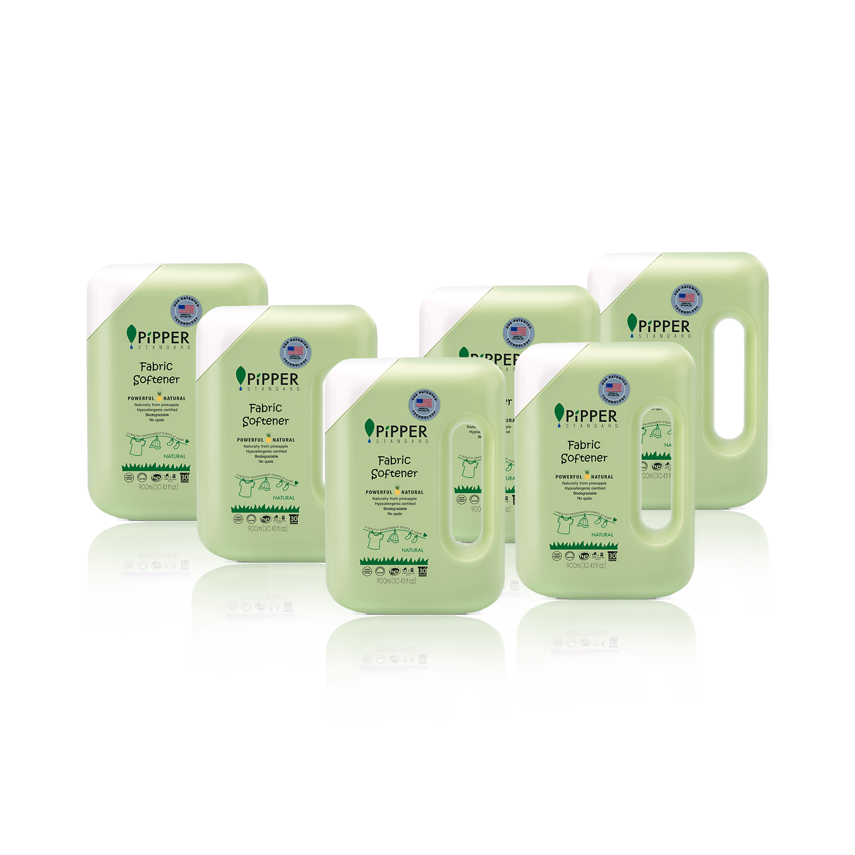 Natural Fabric Softener - Natural scent - Pipper standard - 6 pc bundle