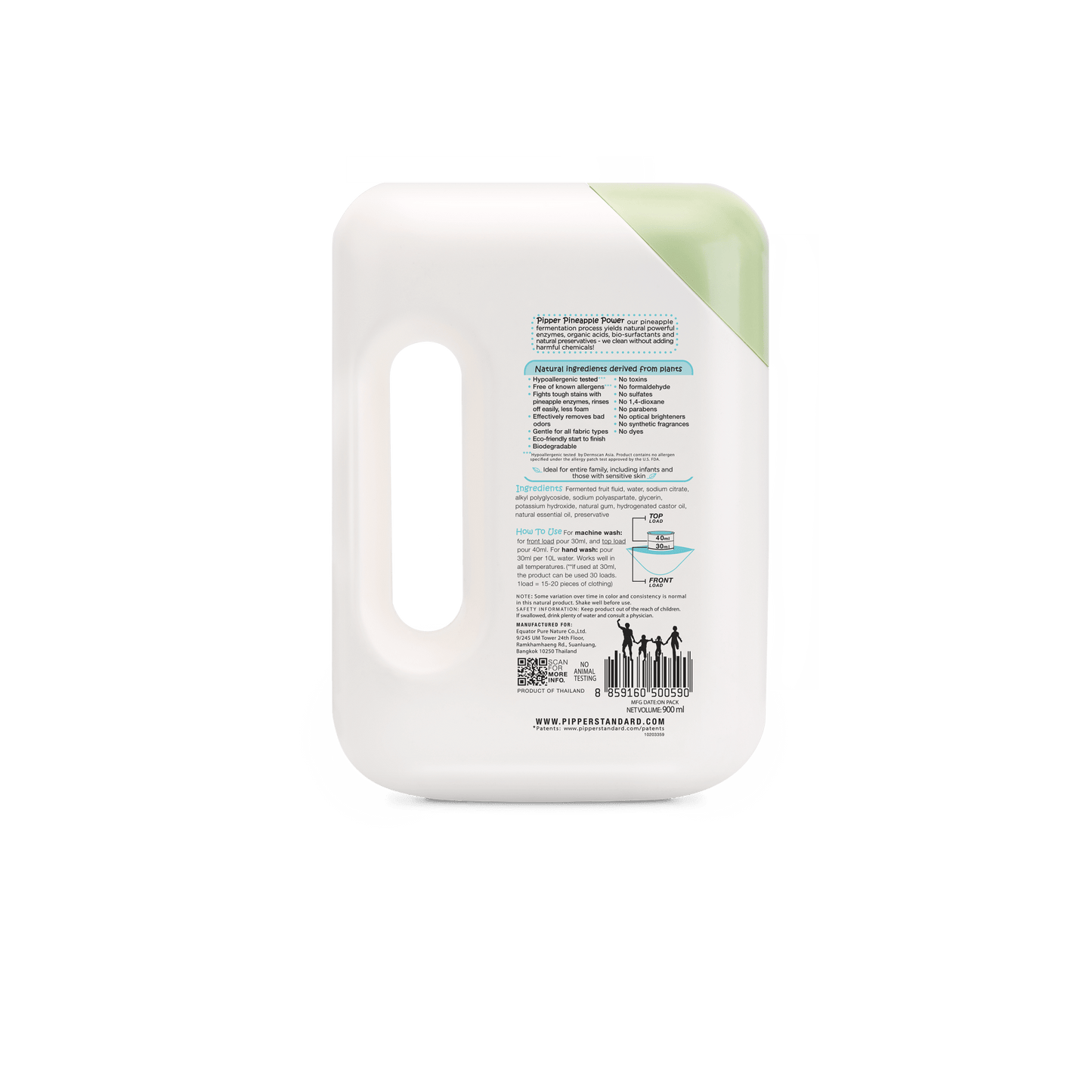 Natural Laundry Detergent - Eucalyptus scent - Pipper Standard