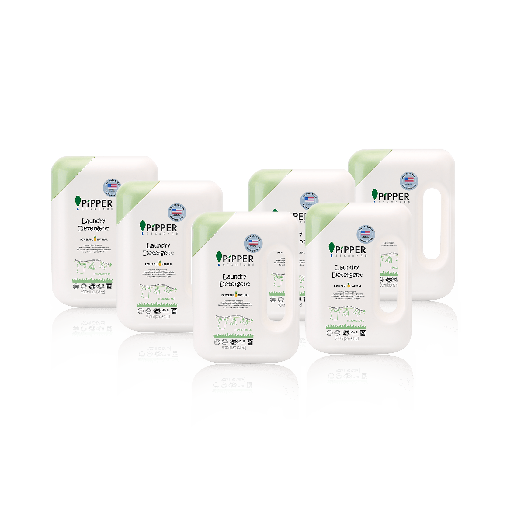 Natural Laundry Detergent - Lemongrass scent - Pipper Standard