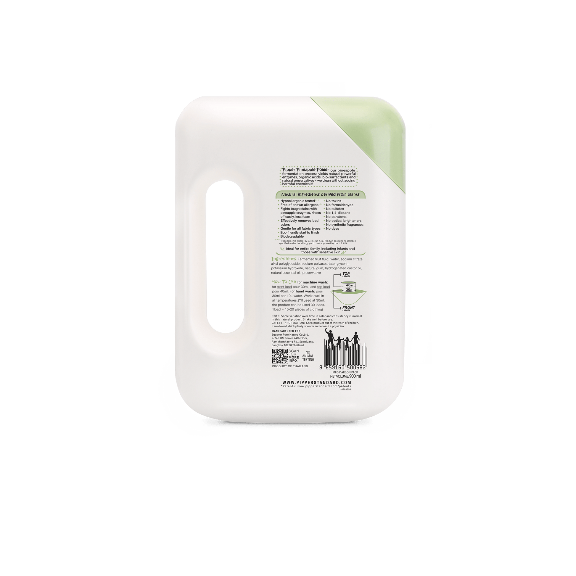 Natural Laundry Detergent - Lemongrass scent - Pipper Standard