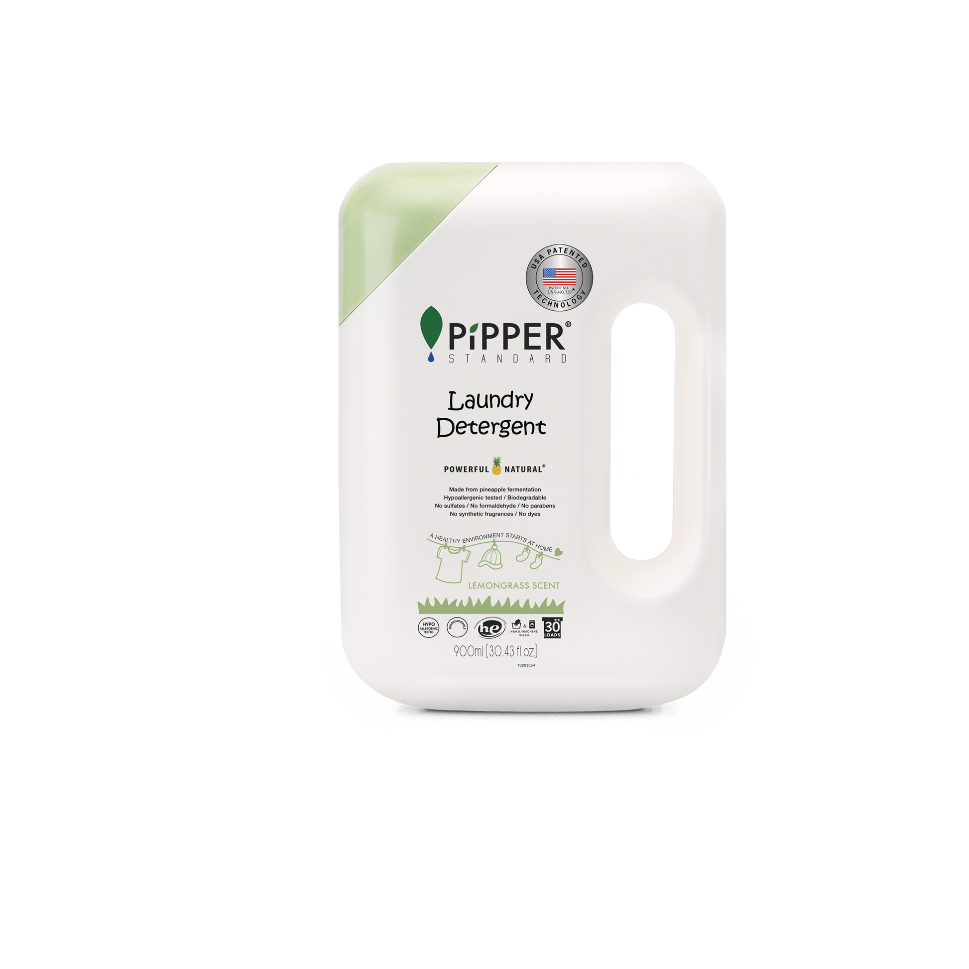 Natural Laundry Detergent - Lemongrass scent - Pipper Standard